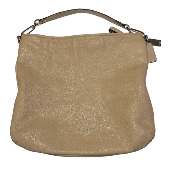 Coach 27858 Madison Pebbled Leather Hobo Handbag in Golden Tan - Picture 3 of 12